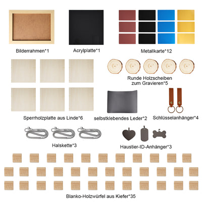 72 Stück DIY-Gravurmaterial
